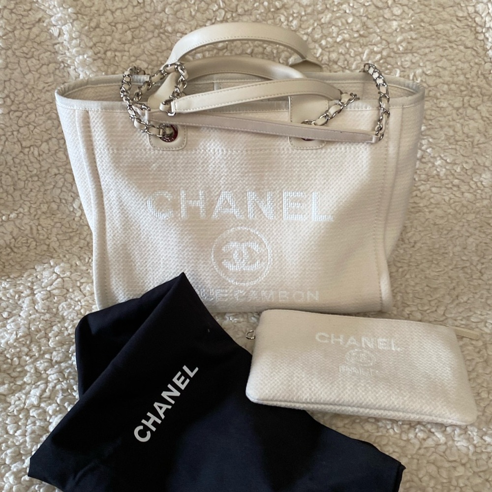 Chanel deauville large shopping bag